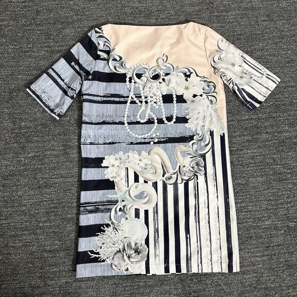 Emma Cook So Surreal Shift Dress Women 10 Pearls Floral Boat Neck Half Sleeve - Picture 2 of 13